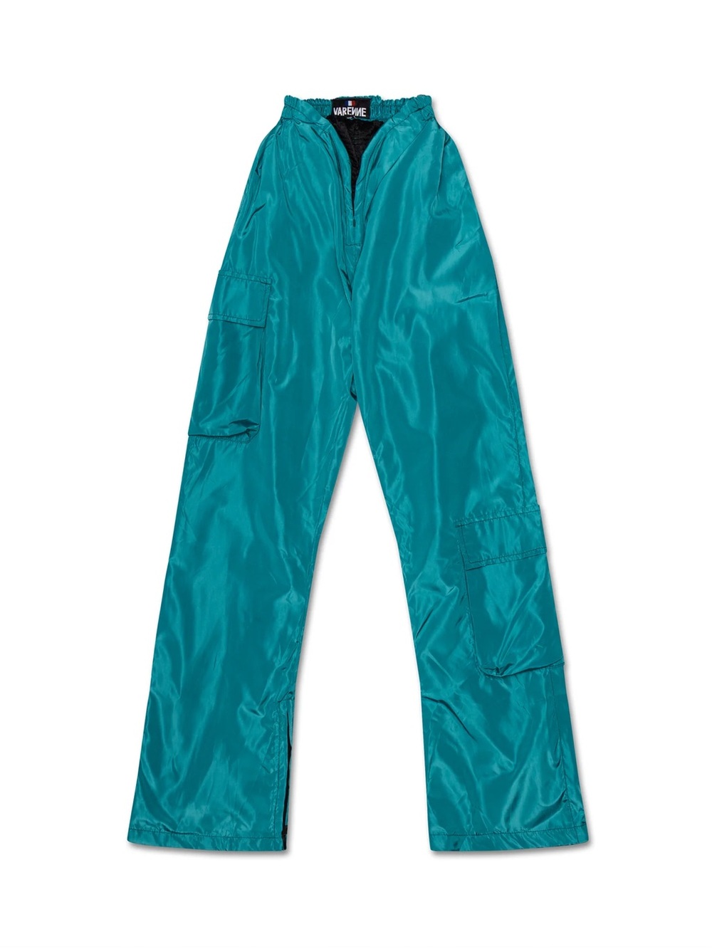 High-Rise Teal Wide-Leg Pants for Women